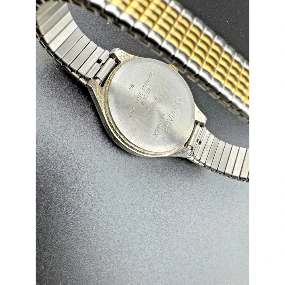 Vintage Carriage by Timex Watch Two-Tone Gold Dial WR30M